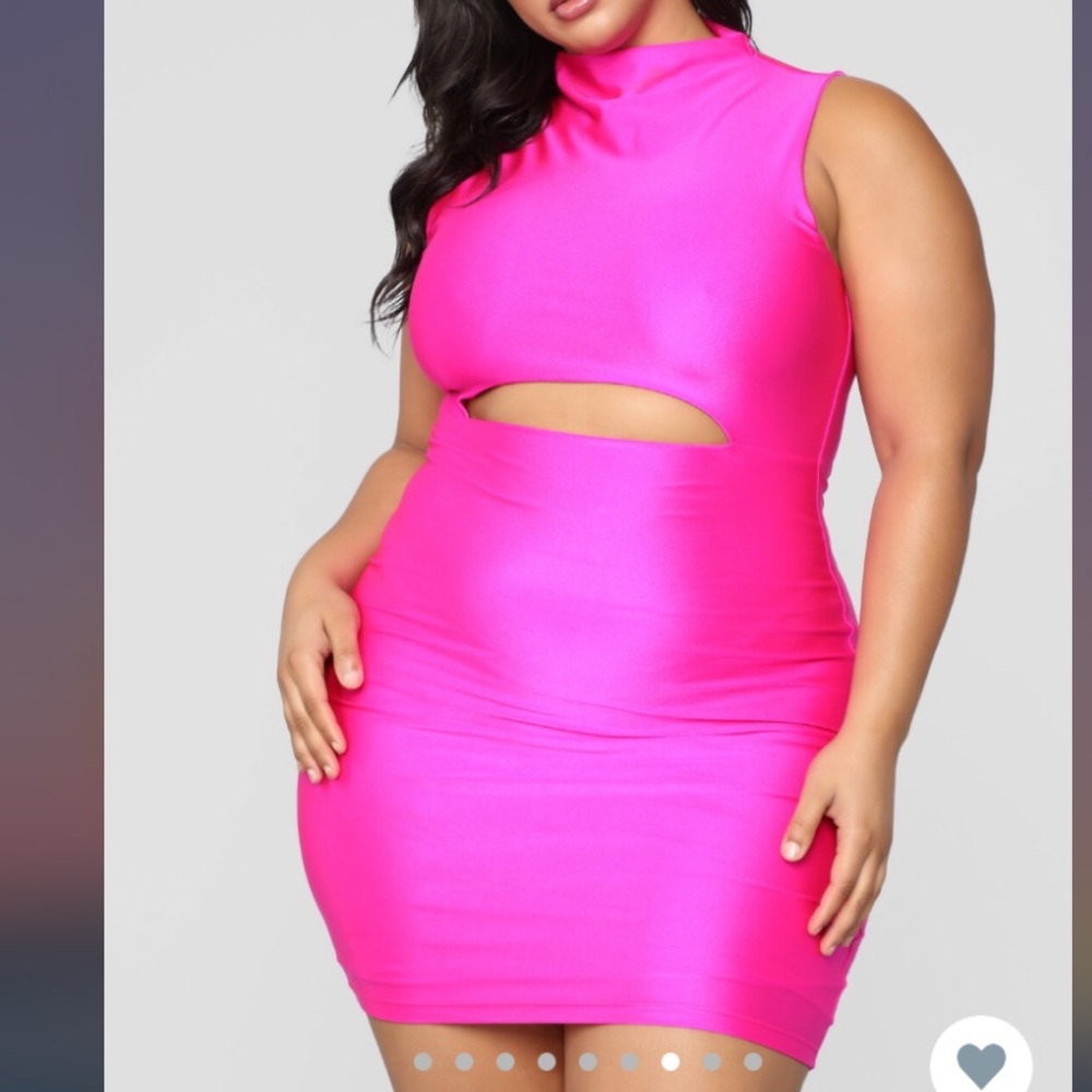Neon pink dress
